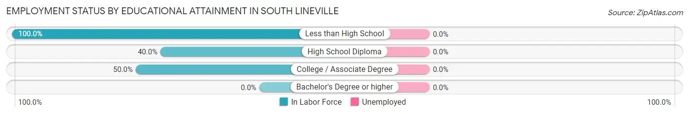 Employment Status by Educational Attainment in South Lineville
