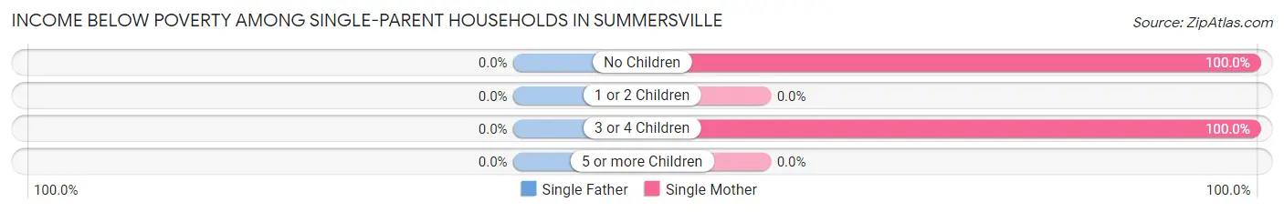 Income Below Poverty Among Single-Parent Households in Summersville