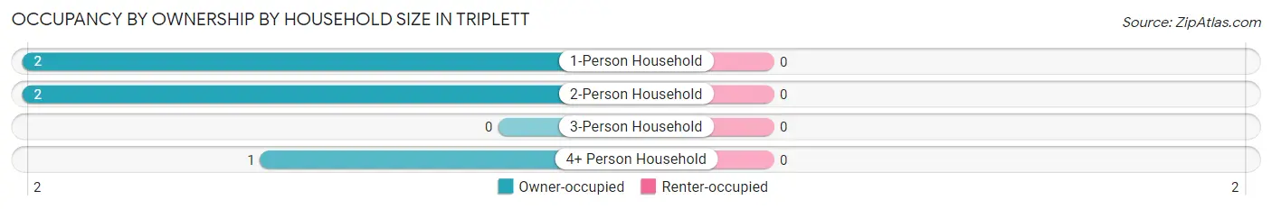 Occupancy by Ownership by Household Size in Triplett
