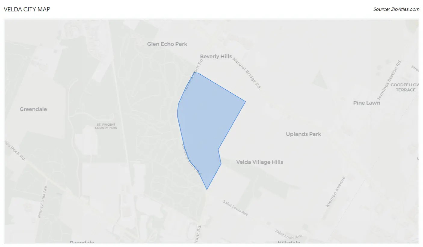Velda City Map