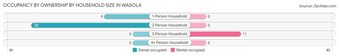 Occupancy by Ownership by Household Size in Wasola