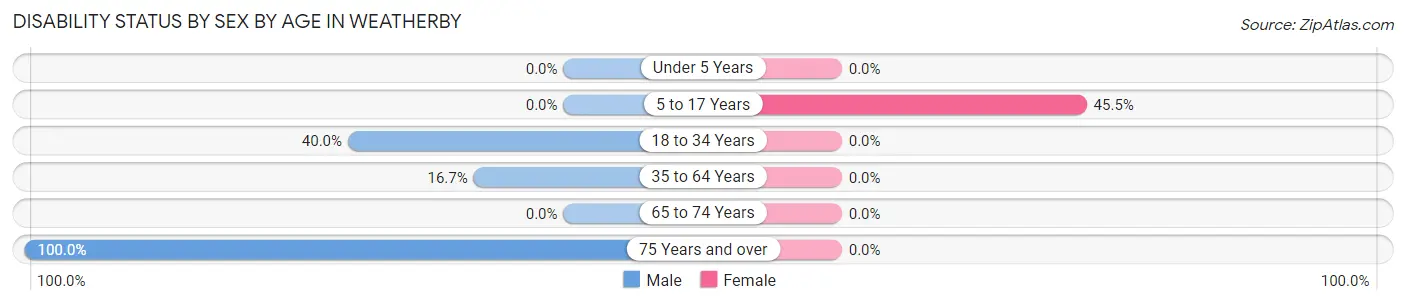 Disability Status by Sex by Age in Weatherby