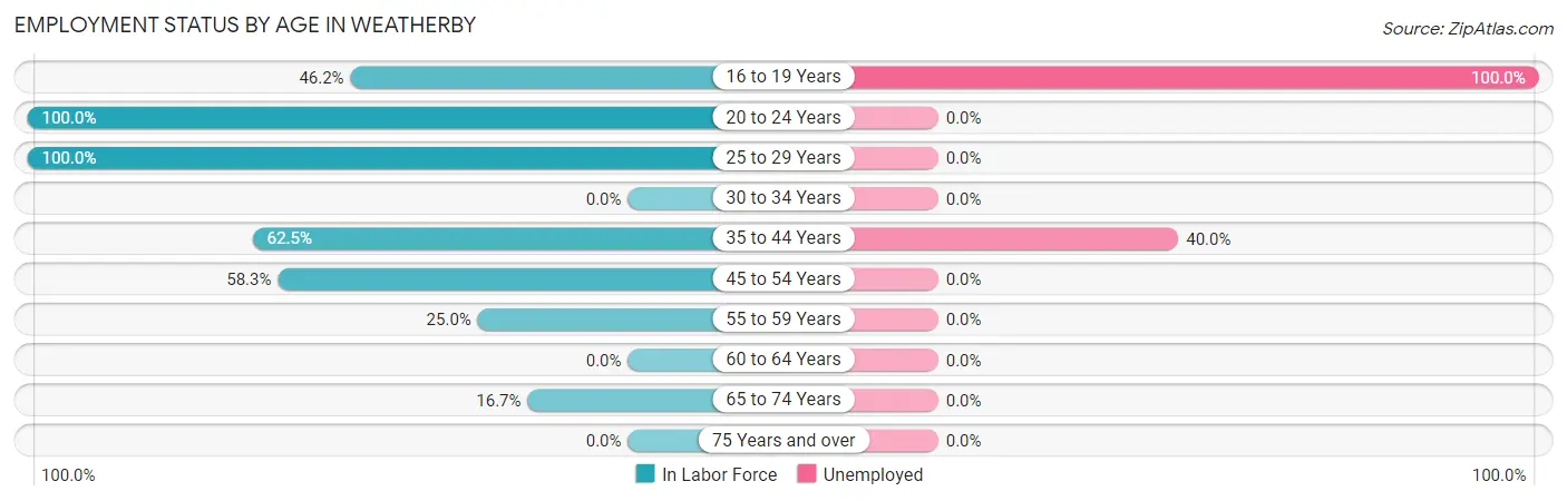 Employment Status by Age in Weatherby