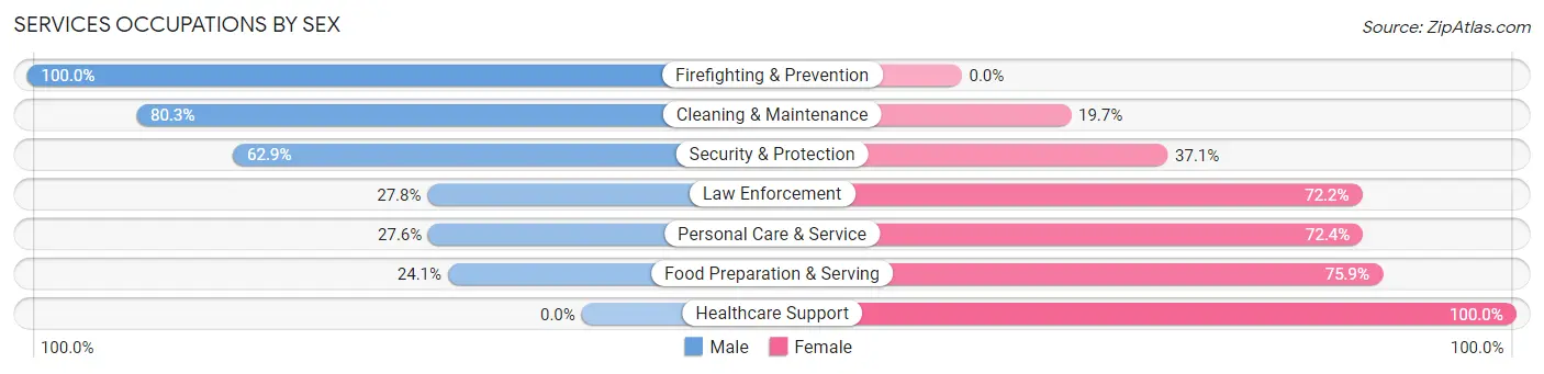 Services Occupations by Sex in Webb City