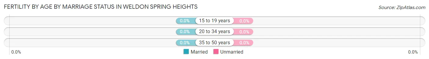 Female Fertility by Age by Marriage Status in Weldon Spring Heights