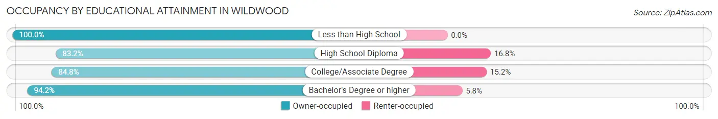 Occupancy by Educational Attainment in Wildwood