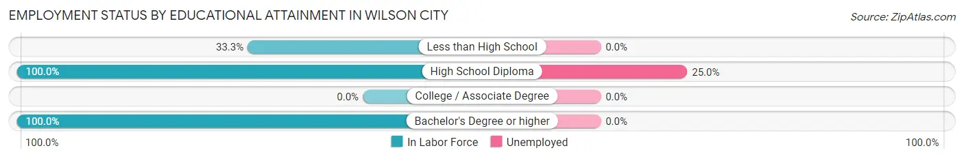 Employment Status by Educational Attainment in Wilson City