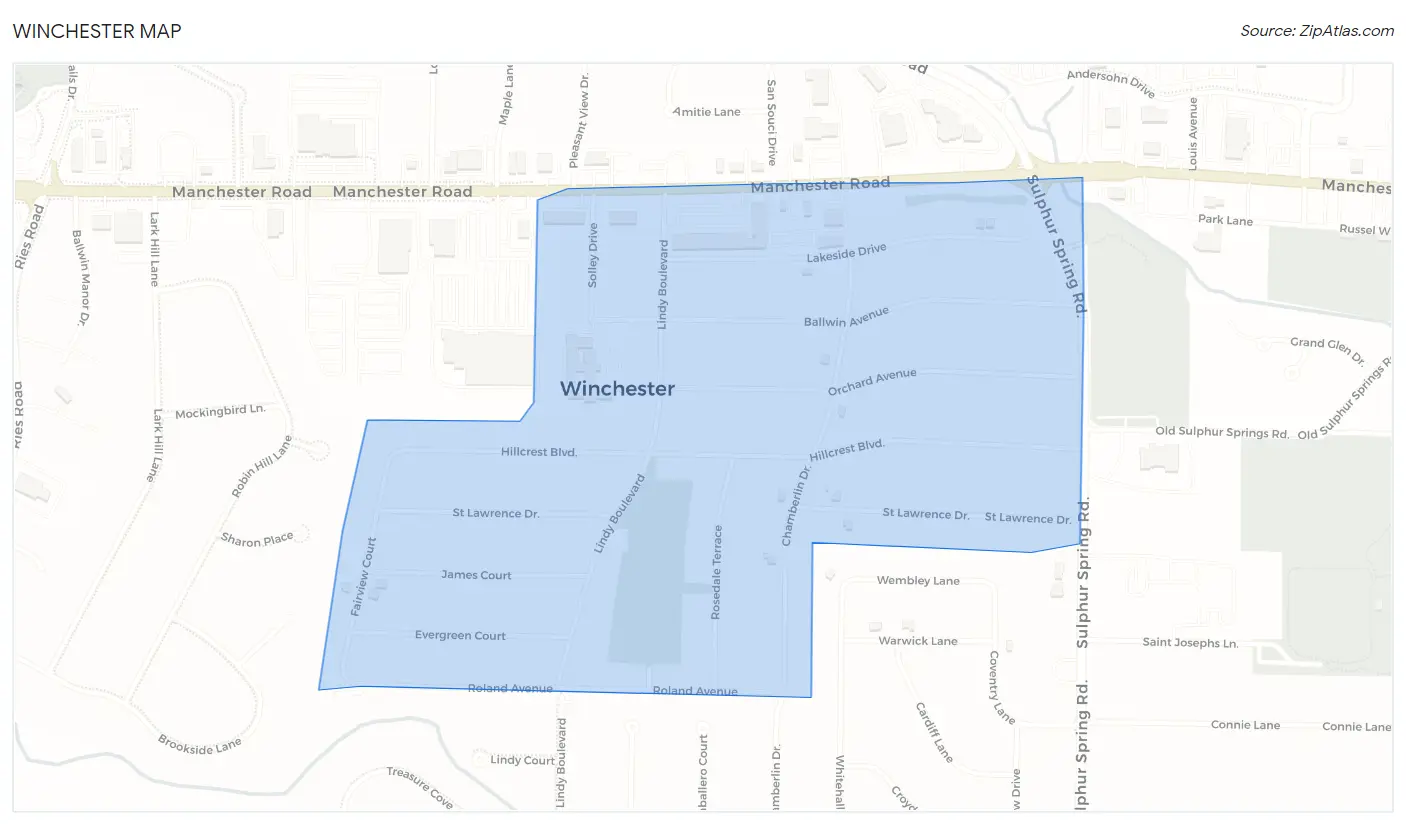 Winchester Map