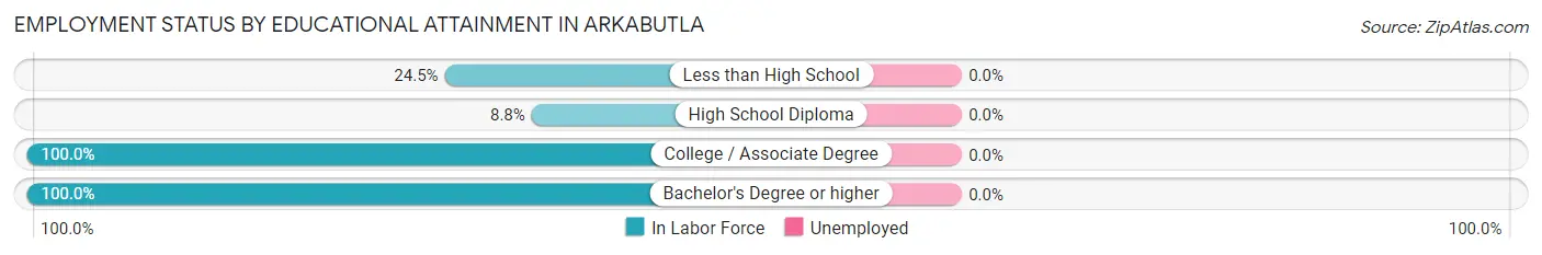 Employment Status by Educational Attainment in Arkabutla