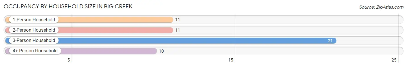 Occupancy by Household Size in Big Creek