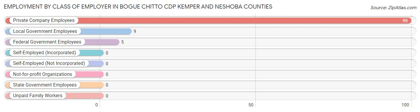 Employment by Class of Employer in Bogue Chitto CDP Kemper and Neshoba Counties