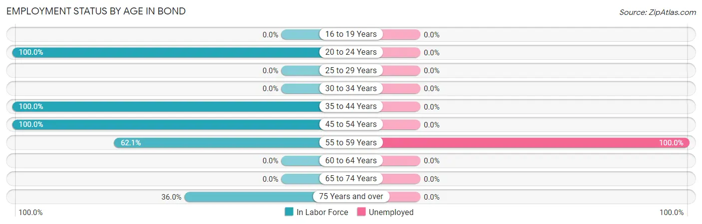 Employment Status by Age in Bond