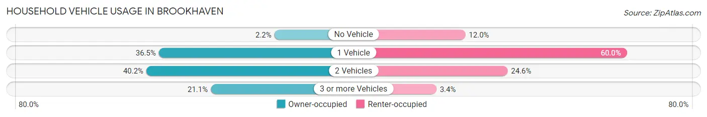 Household Vehicle Usage in Brookhaven