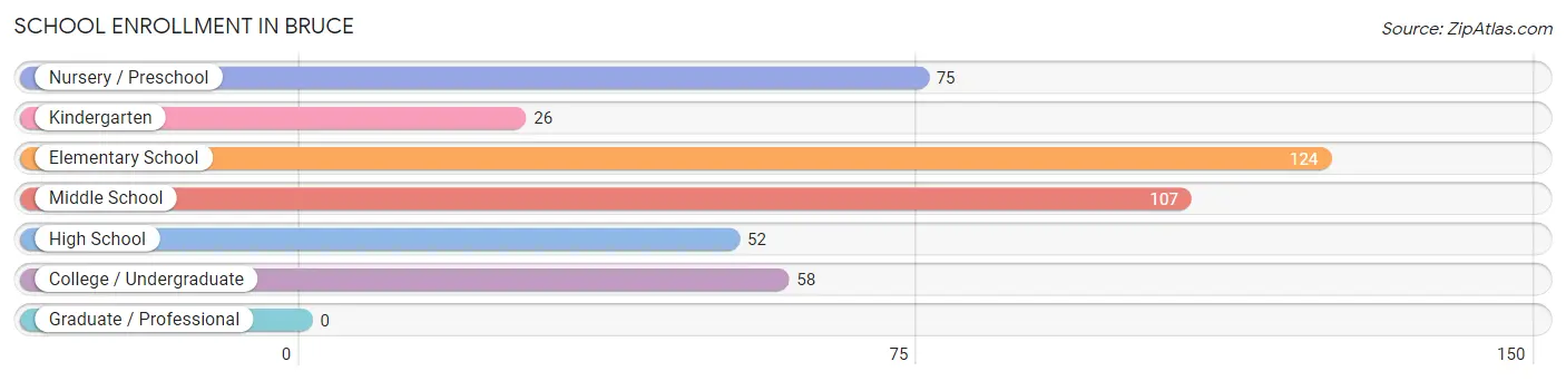 School Enrollment in Bruce