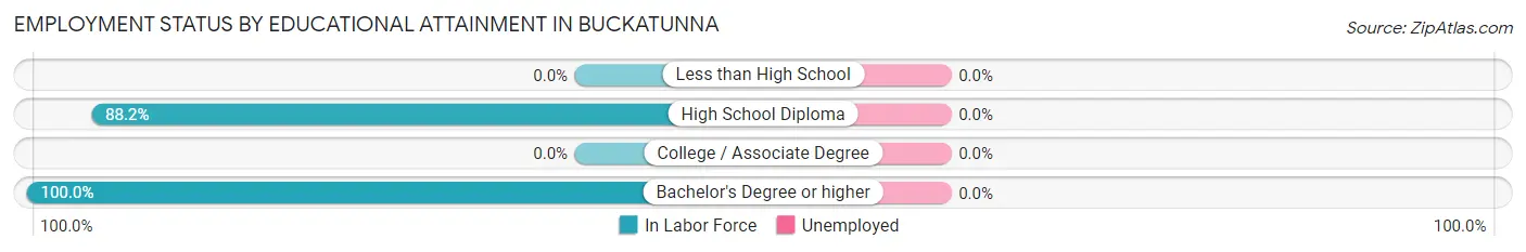Employment Status by Educational Attainment in Buckatunna