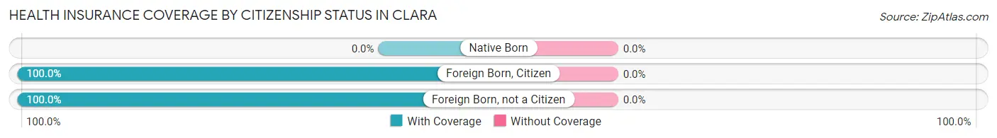Health Insurance Coverage by Citizenship Status in Clara