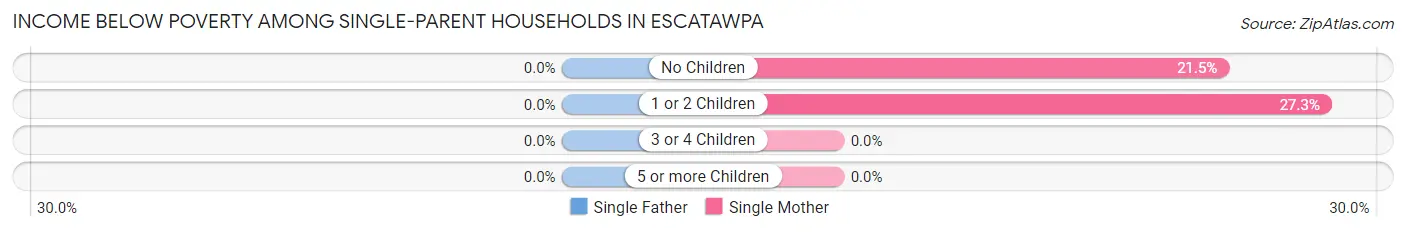 Income Below Poverty Among Single-Parent Households in Escatawpa