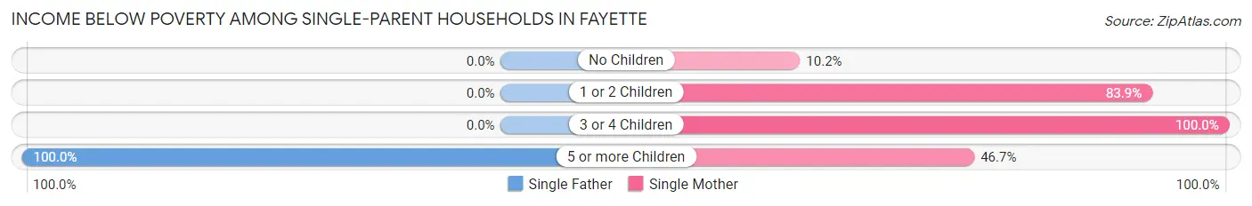 Income Below Poverty Among Single-Parent Households in Fayette