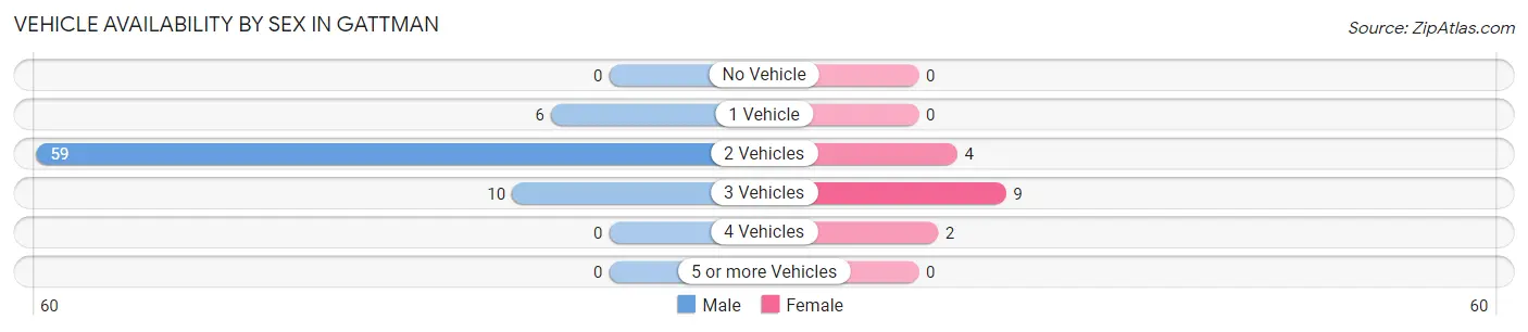 Vehicle Availability by Sex in Gattman
