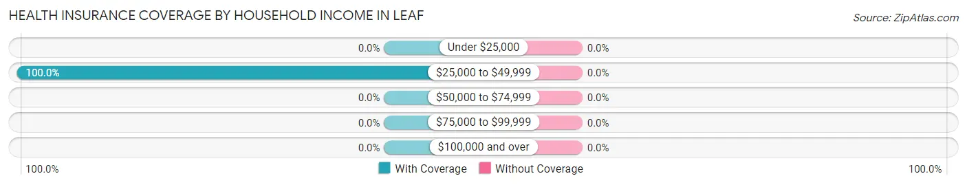 Health Insurance Coverage by Household Income in Leaf