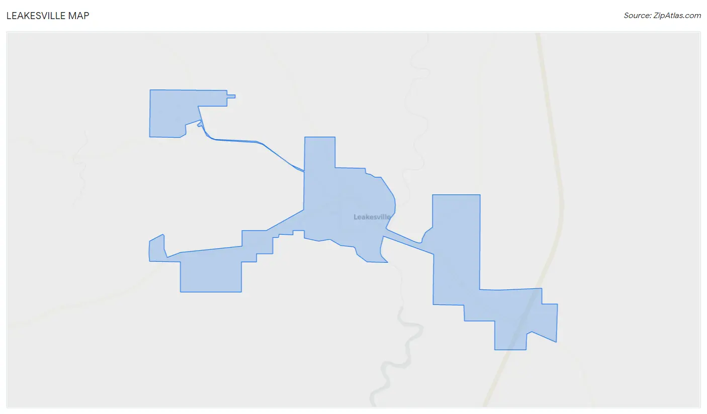 Leakesville Map