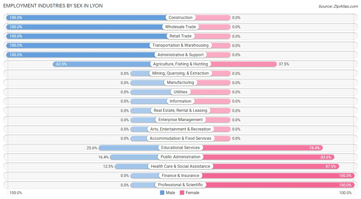 Employment Industries by Sex in Lyon