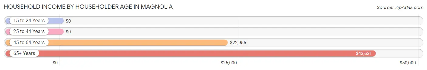 Household Income by Householder Age in Magnolia