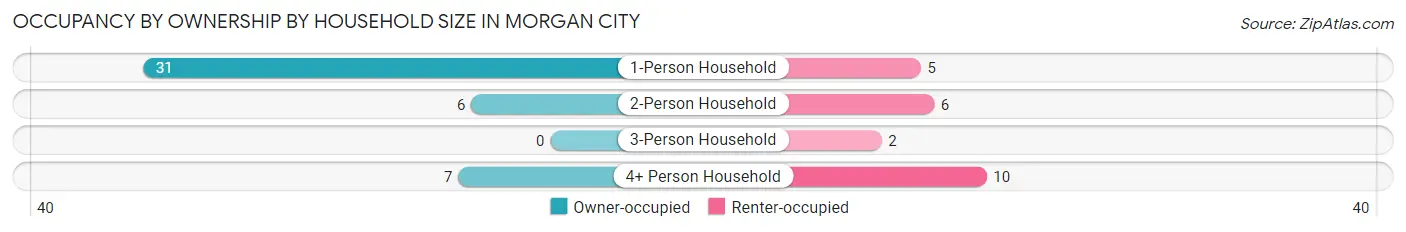 Occupancy by Ownership by Household Size in Morgan City