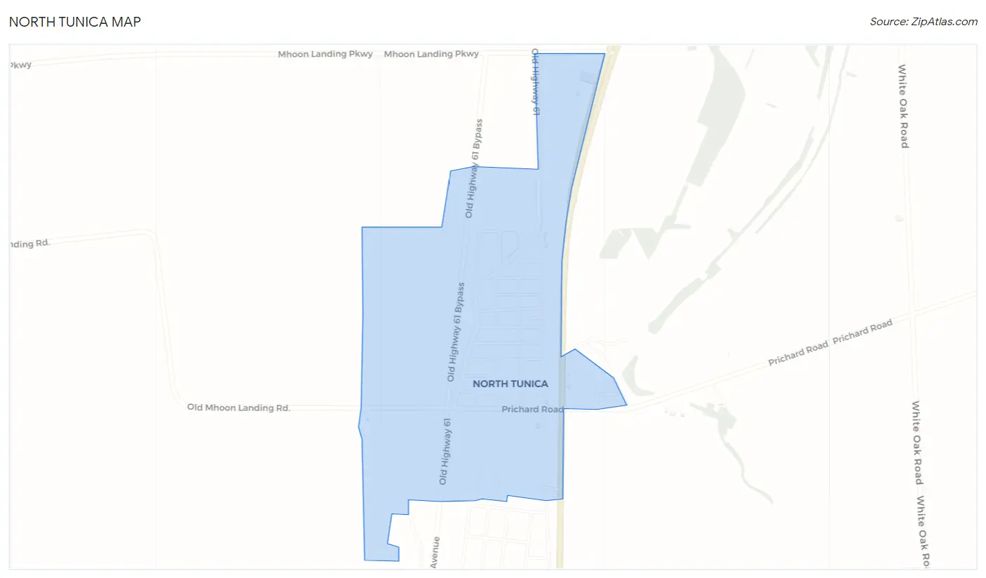 North Tunica Map