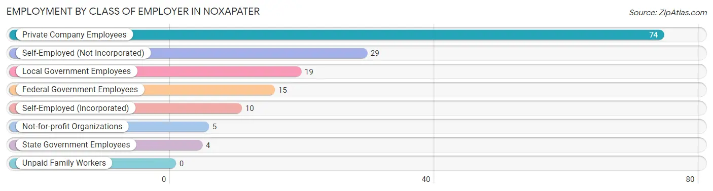 Employment by Class of Employer in Noxapater