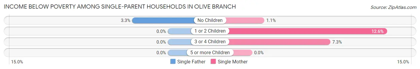 Income Below Poverty Among Single-Parent Households in Olive Branch