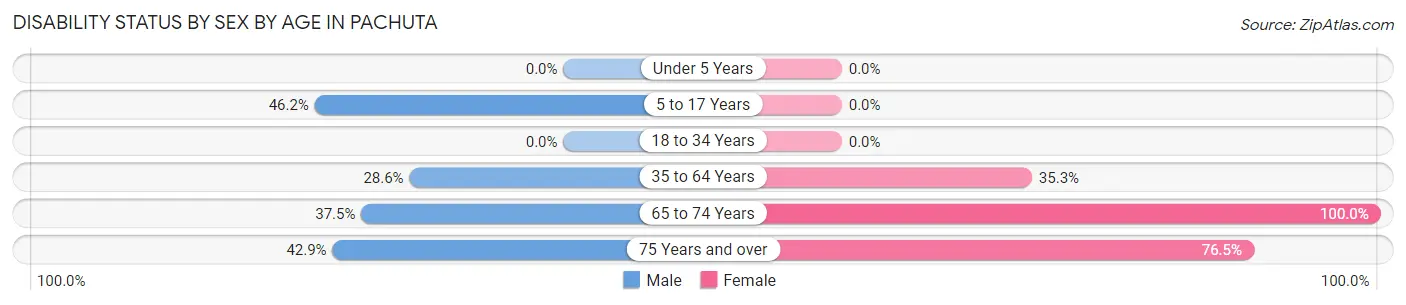Disability Status by Sex by Age in Pachuta