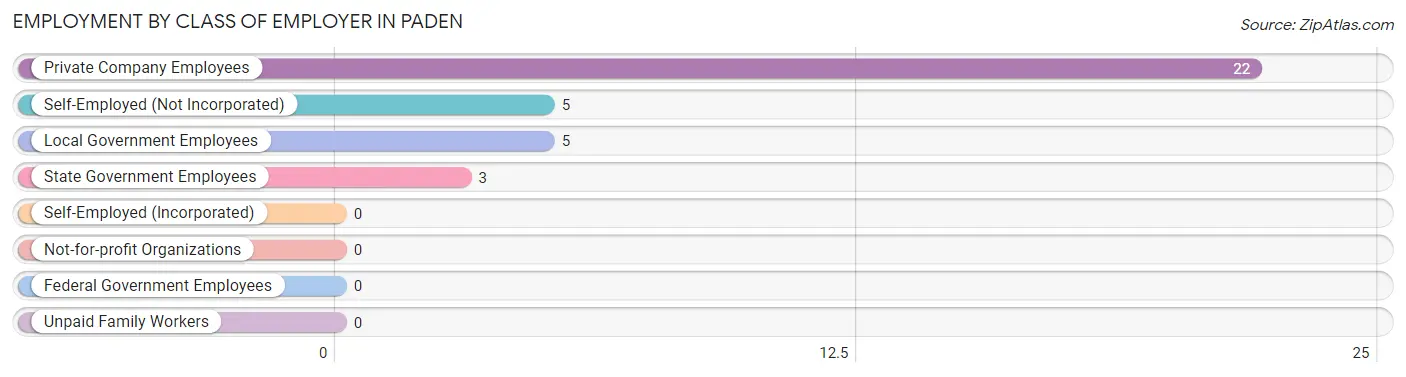 Employment by Class of Employer in Paden