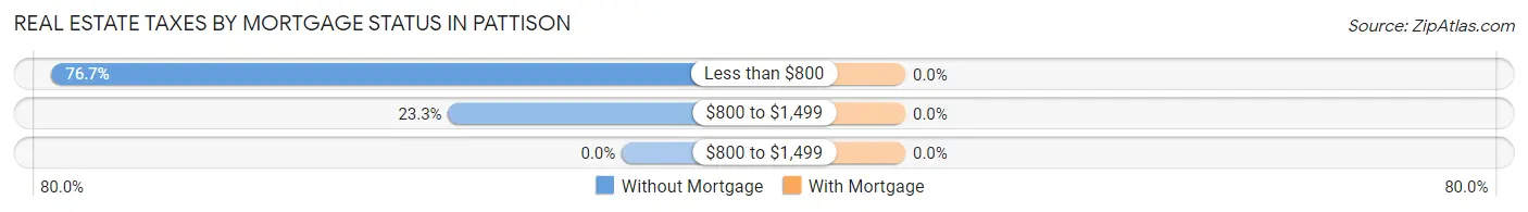 Real Estate Taxes by Mortgage Status in Pattison