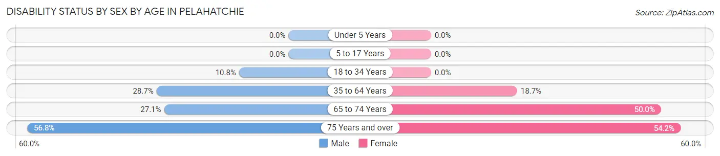 Disability Status by Sex by Age in Pelahatchie