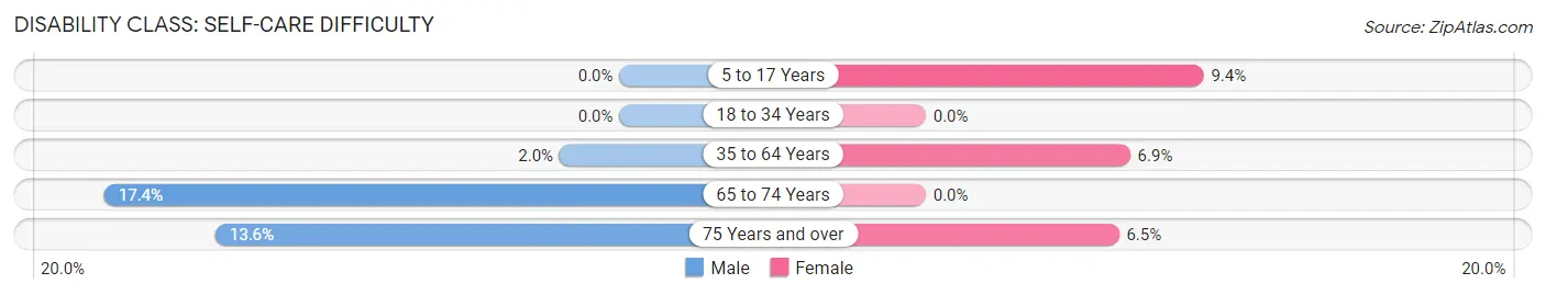 Disability in Polkville: <span>Self-Care Difficulty</span>