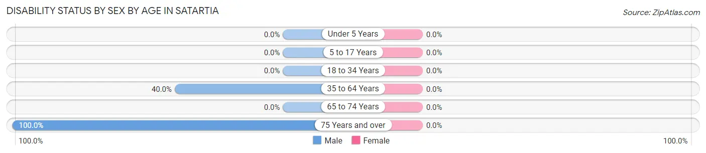 Disability Status by Sex by Age in Satartia
