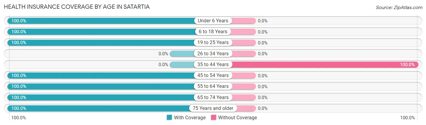 Health Insurance Coverage by Age in Satartia
