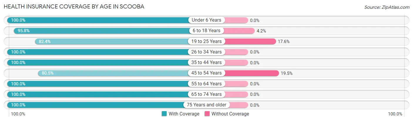 Health Insurance Coverage by Age in Scooba