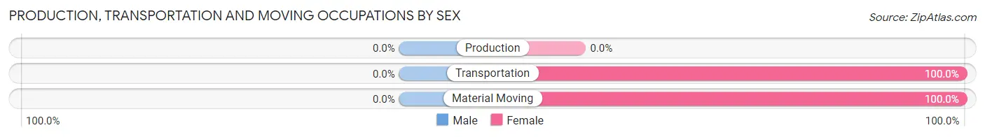 Production, Transportation and Moving Occupations by Sex in Silver Creek