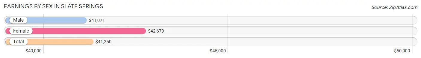 Earnings by Sex in Slate Springs