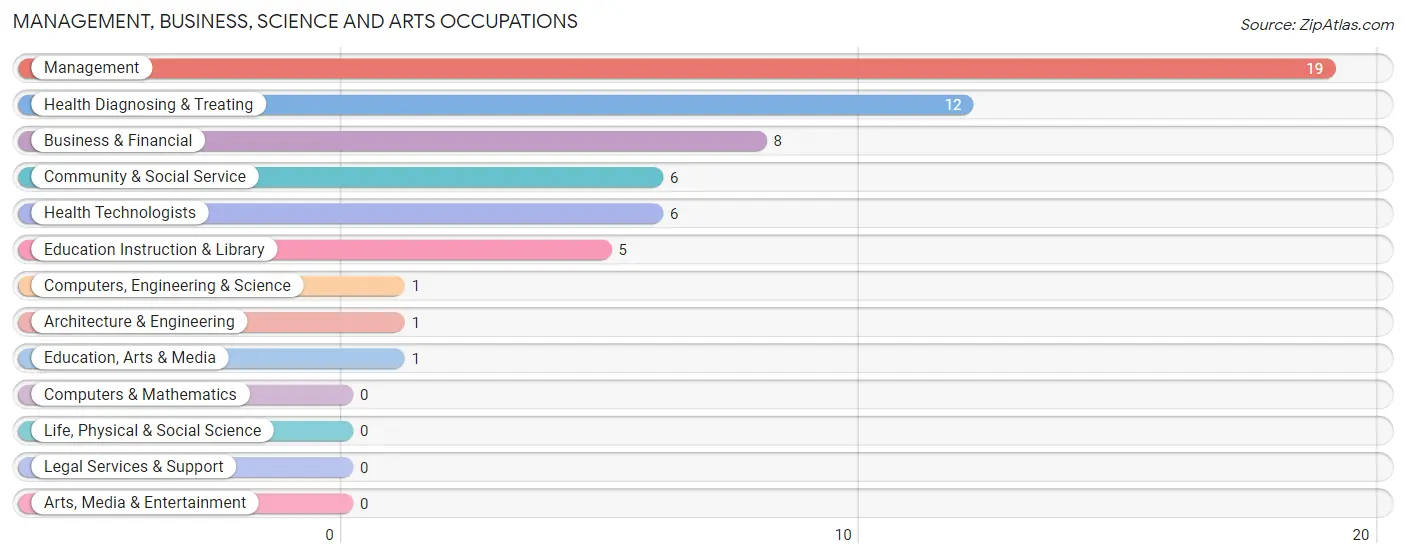 Management, Business, Science and Arts Occupations in Snow Lake Shores