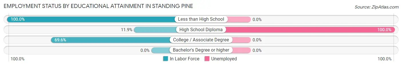 Employment Status by Educational Attainment in Standing Pine