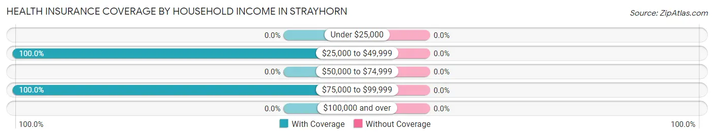 Health Insurance Coverage by Household Income in Strayhorn