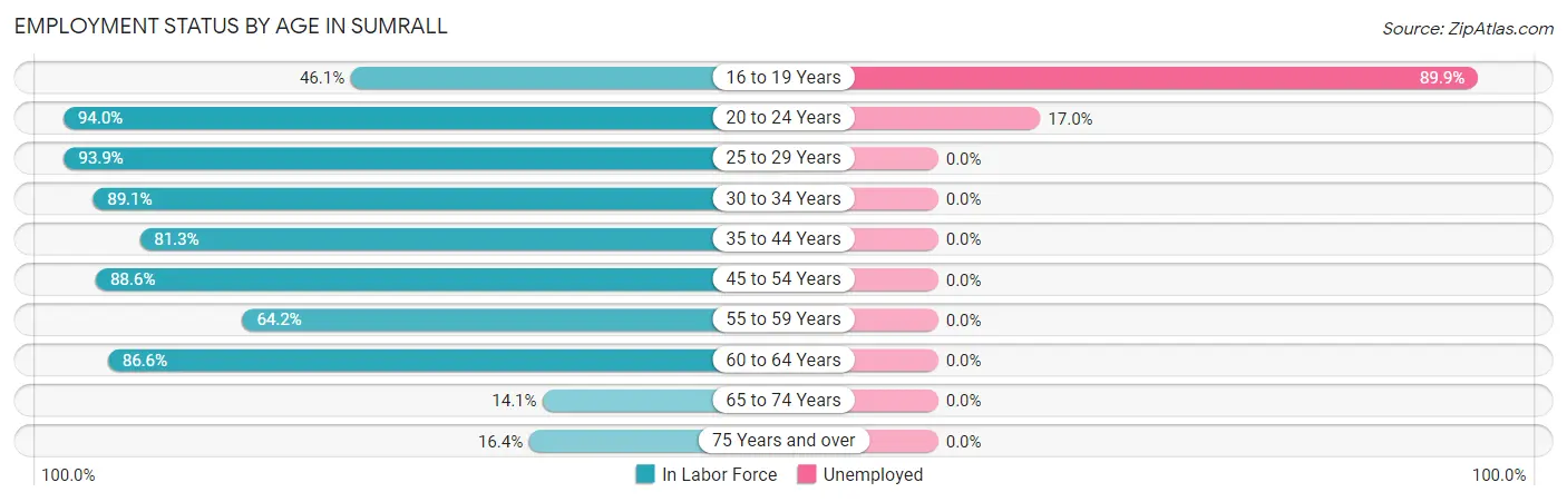 Employment Status by Age in Sumrall