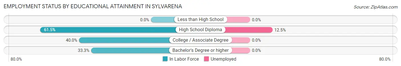 Employment Status by Educational Attainment in Sylvarena