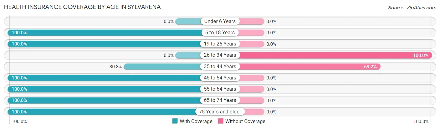 Health Insurance Coverage by Age in Sylvarena