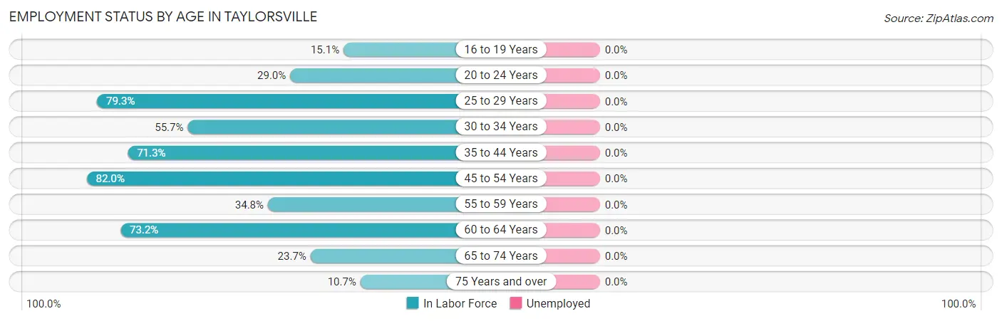 Employment Status by Age in Taylorsville