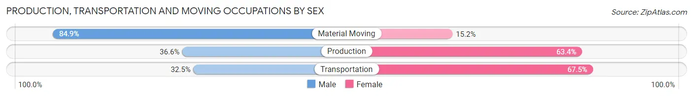 Production, Transportation and Moving Occupations by Sex in Tchula