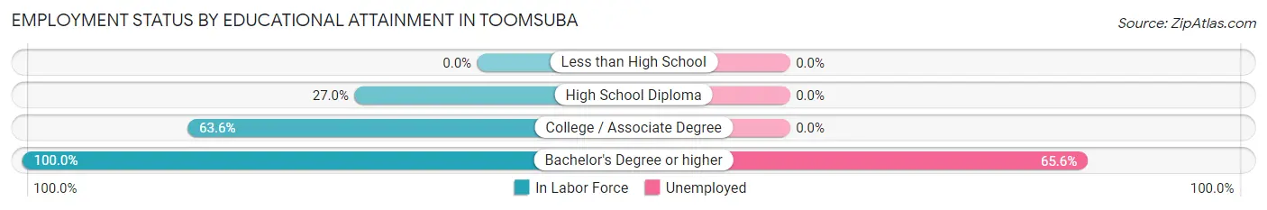 Employment Status by Educational Attainment in Toomsuba